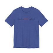 LPN ekg shirt, heart ekg sleeve