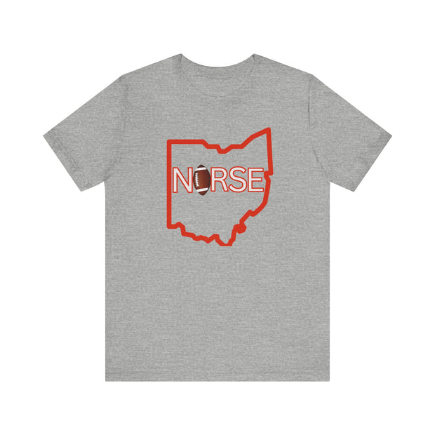 Nurse Football Tee/ orange