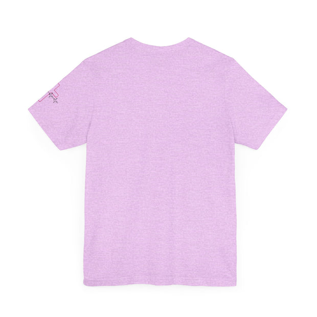 Nurse RN Initials Tee with Pink Cross and EKG - Unisex Tshirt
