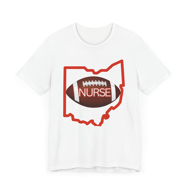 Nurse Football Tee/ orange