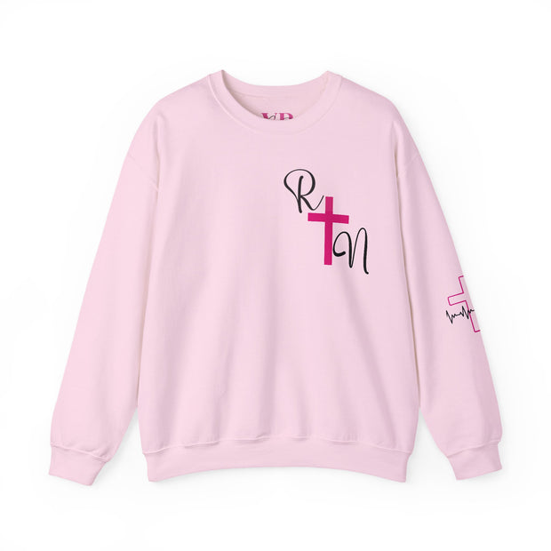 Nurse RN Cross Unisex Crewneck Sweatshirt