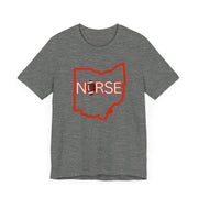 Nurse Football Tee/ orange