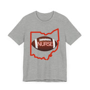 Nurse Football Tee/ orange