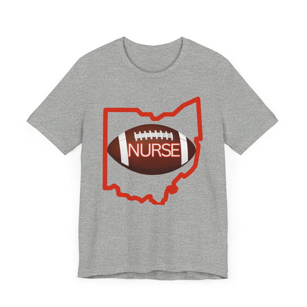Nurse Football Tee/ orange