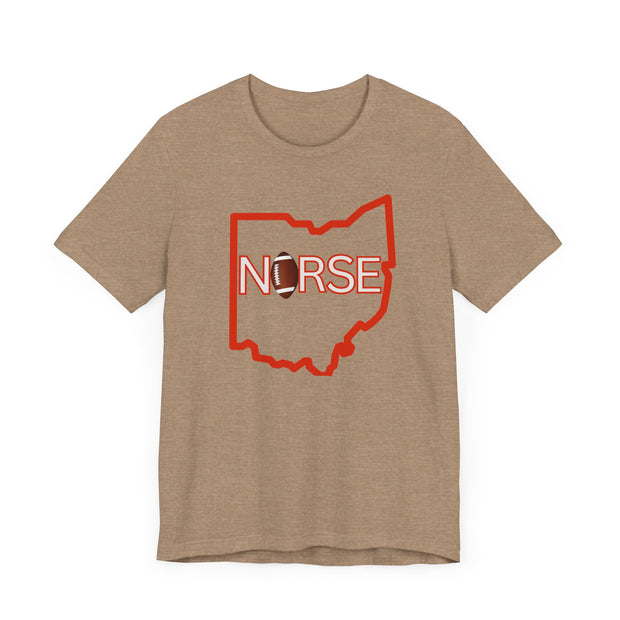 Nurse Football Tee/ orange
