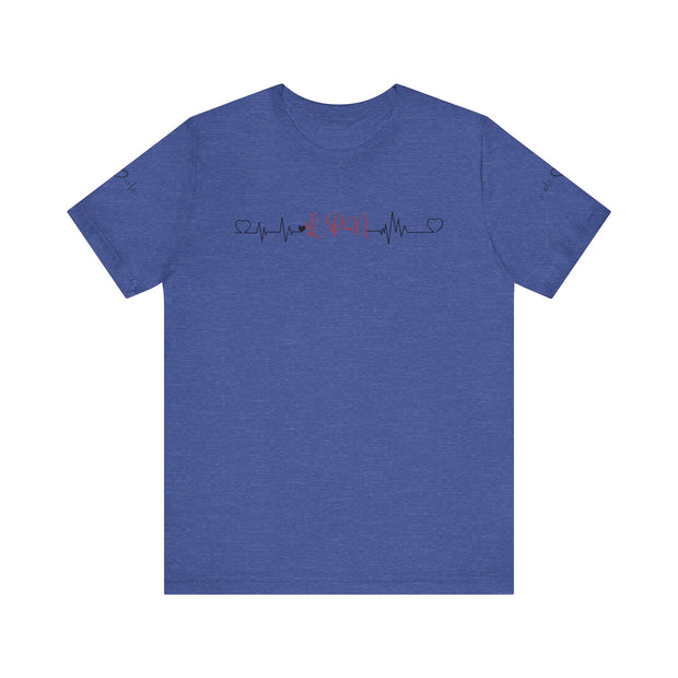 LPN ekg shirt, heart ekg sleeve
