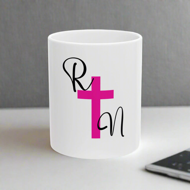 healthcare gift, nurse gift, coffee mug, hot drink holder, religious nurse gift