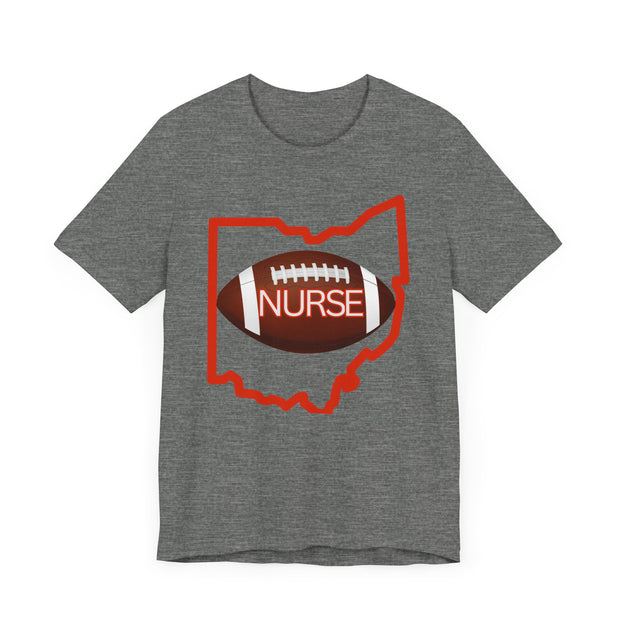 Nurse Football Tee/ orange