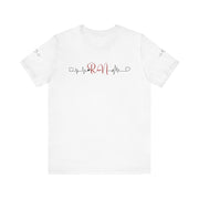 RN ekg shirt, heart ekg sleeve