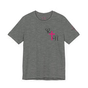 Nurse RN Initials Tee with Pink Cross and EKG - Unisex Tshirt