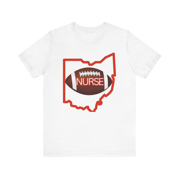 Nurse Football Tee/ orange