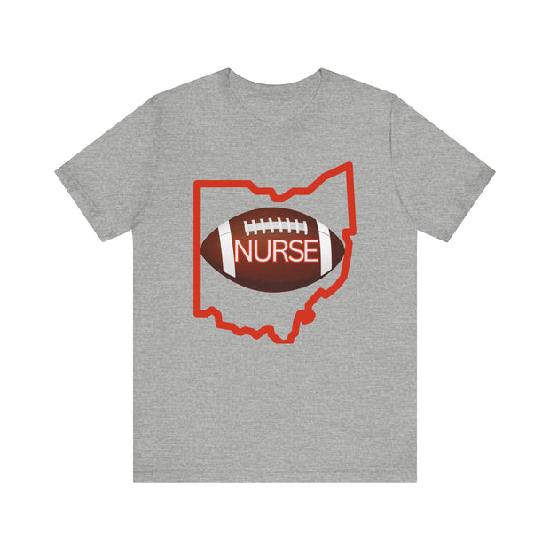 Nurse Football Tee/ orange