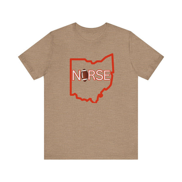 Nurse Football Tee/ orange