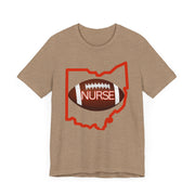 Nurse Football Tee/ orange