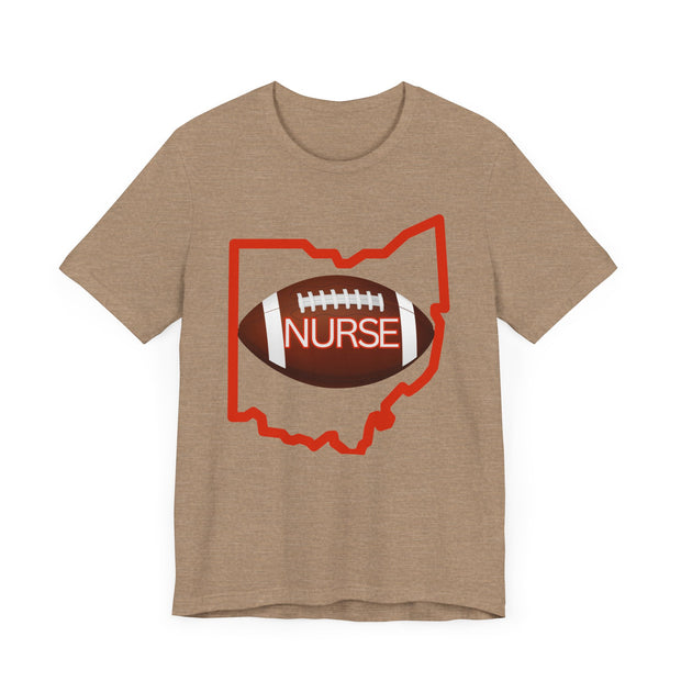 Nurse Football Tee/ orange