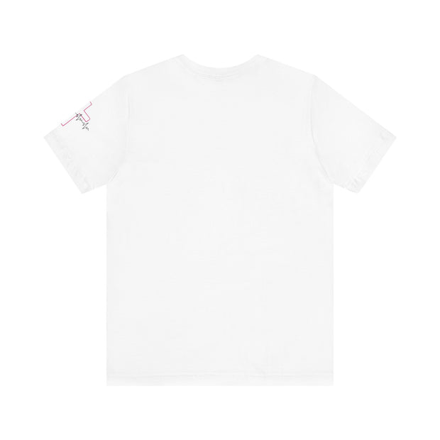 Nurse RN Initials Tee with Pink Cross and EKG - Unisex Tshirt