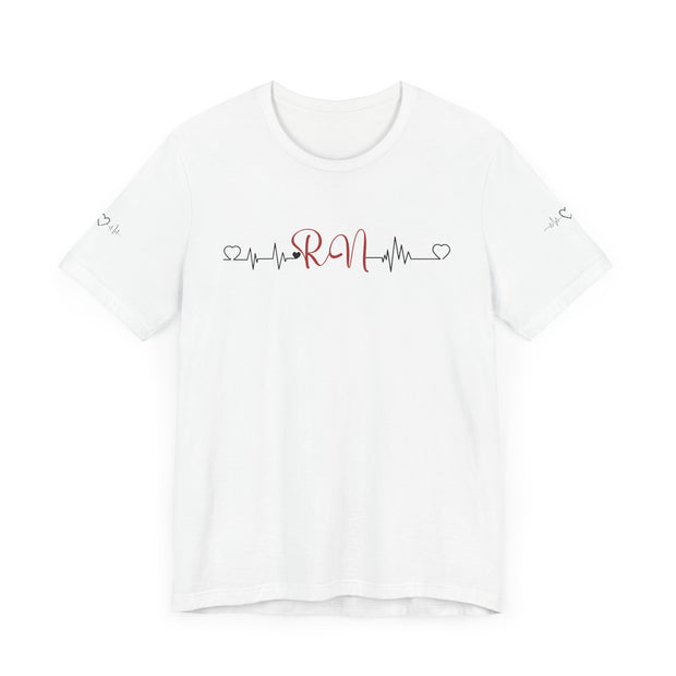 RN ekg shirt, heart ekg sleeve