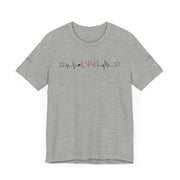 LPN ekg shirt, heart ekg sleeve