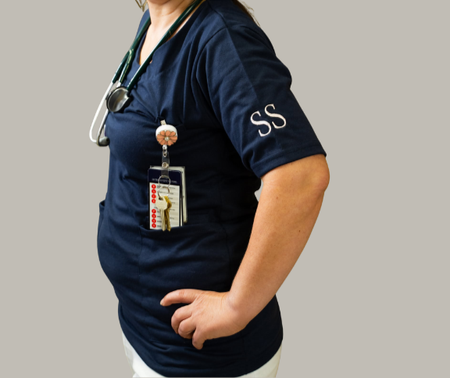Navy scrub top, navy nurse scrubs