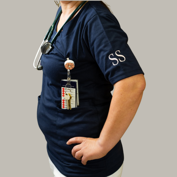 navy scrub top