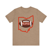 Nurse Football Tee/ orange