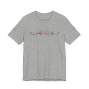 RN ekg shirt, heart ekg sleeve