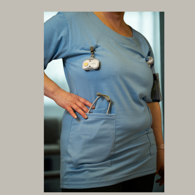 light blue scrub top 