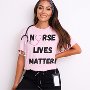 Nurse lives matter shirt, pink