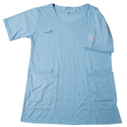 light blue scrub top
